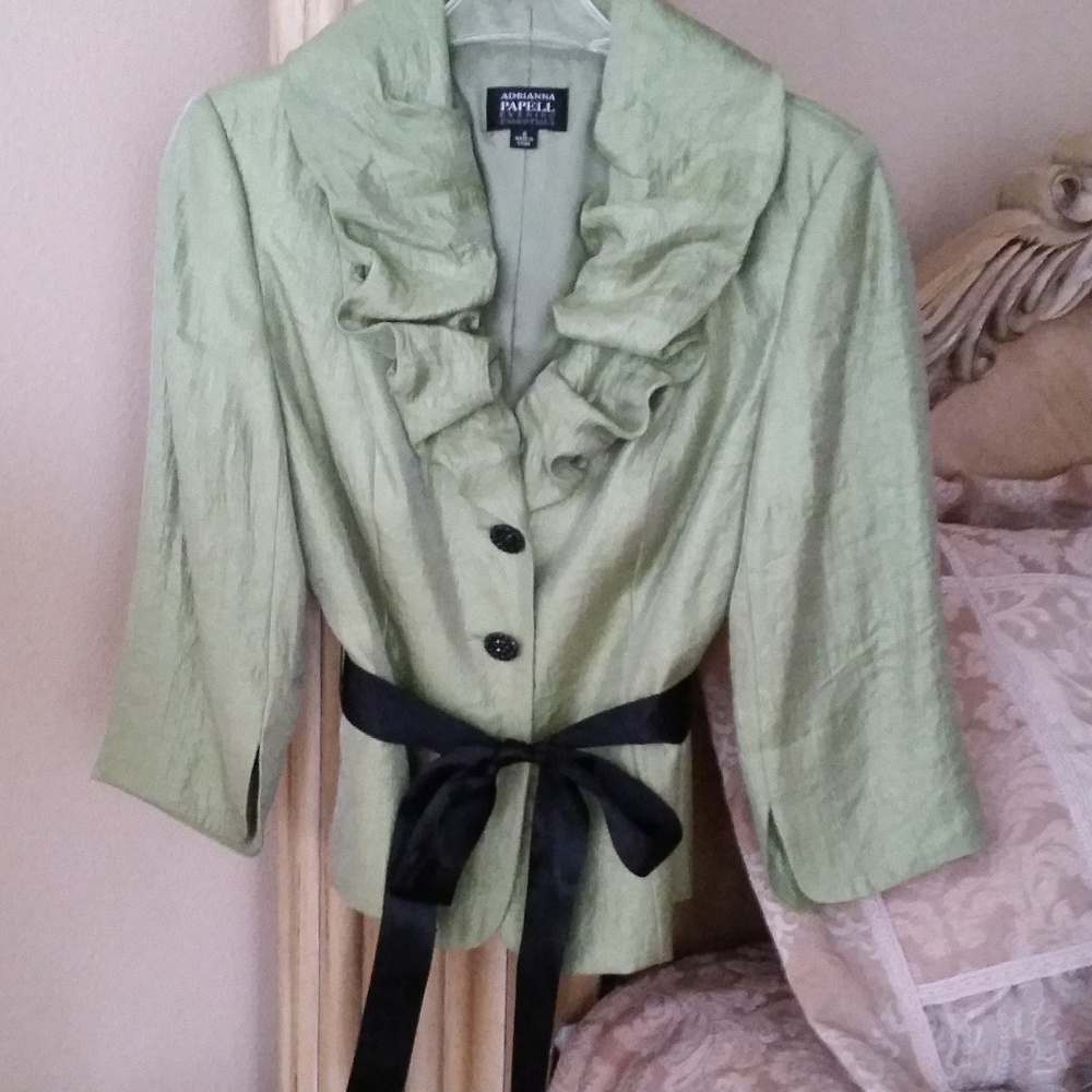 ❤️❤️Adrianna Papell Evening Ruffle Jacket❤️❤️ - Picture 6 of 8